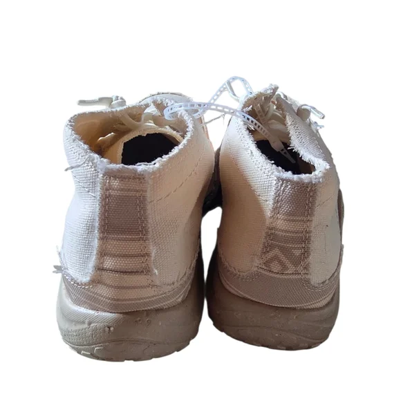 Men's Holo Canvas Ankle Boots - Ivory Size 10 - Picture 4 of 4